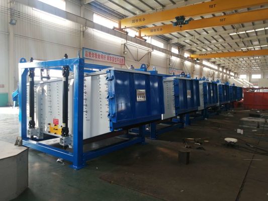 380V настраиваемый квадратный вибрационный вибрационный экран из углеродистой стали с мощностью 1-50 т / ч